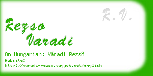 rezso varadi business card
