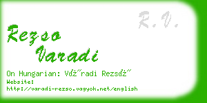 rezso varadi business card